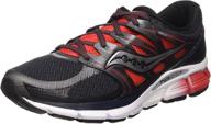 saucony zealot running shoes in sleek black and silver: enhanced performance on the track логотип