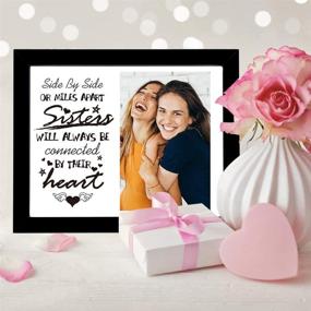 img 3 attached to 🎄 FaCraft Merry Christmas Photo Frame, 8x10 Black - Sisters Always Close at Heart Christmas Picture Frame