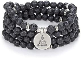 img 4 attached to 🧘 Oasymala Zen Buddha Necklace Mala: 108 Beads Bracelet with Yoga Lucky Charm for Meditation and Prayer