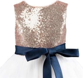 img 2 attached to 🌸 Sequin Wedding Flower Bridesmaid Girls' Clothing in Miami