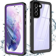 📱 oterkin samsung galaxy s21 case - waterproof case with built-in screen protector, dustproof & shockproof 360 full body underwater protection for samsung s21 5g 6.2inch (purple) logo