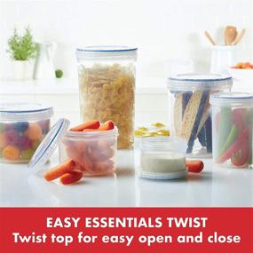 img 1 attached to LocknLock Easy Essentials Twist Food Storage Lids: Airtight Containers, BPA Free, Tall-44 oz - Ideal for Pasta, Clear