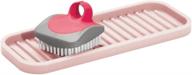 🎀 mdesign silicone kitchen sink storage organizer tray - ribbed base, quick drying, waterproof, non-slip - light pink/blush логотип