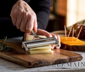 img 2 attached to Bellemain Adjustable Thickness Cheese Slicer - Premium Stainless Steel Cutting Wire - 1-year Warranty (Silver)