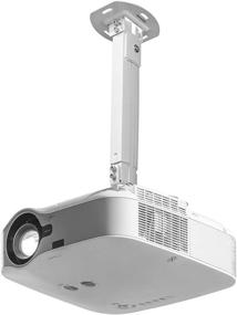 img 1 attached to 📽️ Universal Adjustable Height Ceiling Projector Mount by Mount Factory - White