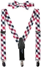 img 3 attached to Charming Spring Notion Baby Boys' Cotton Suspender and Bow Tie Gift Set: Dapper Style for Little Ones!