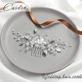 img 1 attached to Casdre Crystal Wedding Rhinestone Accessories Hair Care