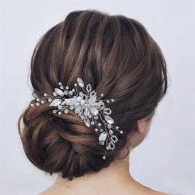 img 4 attached to Casdre Crystal Wedding Rhinestone Accessories Hair Care