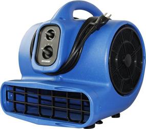 img 1 attached to 💨 XPOWER X-800TF 3/4 HP Air Mover, Carpet Dryer, Floor Fan, Utility Blower - Blue | 3-Hr Timer & Filter Kit