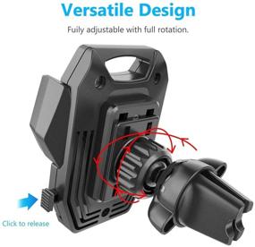 img 1 attached to 📱 WixGear Universal Smartphone Car Air Vent Mount Holder Twist Lock Cradle for iPhone X, 8, 8 Plus, 7, 7 Plus, SE, 6s, 6 Plus, 6, 5s, 5, 4s, 4, Samsung Galaxy S6, S5, S4, LG Nexus, and Other Phones