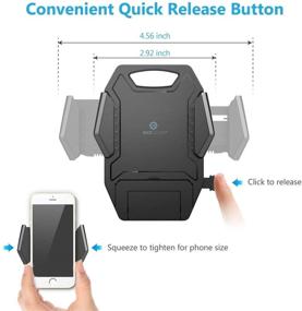 img 2 attached to 📱 WixGear Universal Smartphone Car Air Vent Mount Holder Twist Lock Cradle for iPhone X, 8, 8 Plus, 7, 7 Plus, SE, 6s, 6 Plus, 6, 5s, 5, 4s, 4, Samsung Galaxy S6, S5, S4, LG Nexus, and Other Phones