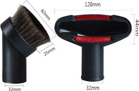 img 2 attached to 🧹 1-1/4 inch to 1-3/8 inch Small Shop Vac Accessories - Horse Hair Brush and Dusty Brush for Home Cleaning