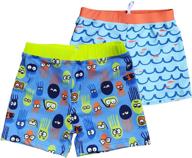 🩱 sun protective swim shorts for boys - bonverano boardshorts with upf 50+ sun protection and bonus sun cap - pack of 2 logo