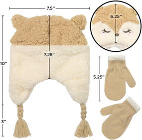 img 1 attached to 🧤 Winter Hat and Glove Set: Assorted Designs for Boys and Girls - Trendy Kids Hat and Mittens