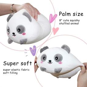 img 3 attached to 🐼 Adorable AIXINI 8-inch Panda Plush Body Pillow: Super Soft Squishy Animal Hugging Toy for Kids Bedding & Sleep - Perfect Kawaii Gift!