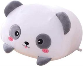 img 4 attached to 🐼 Adorable AIXINI 8-inch Panda Plush Body Pillow: Super Soft Squishy Animal Hugging Toy for Kids Bedding & Sleep - Perfect Kawaii Gift!