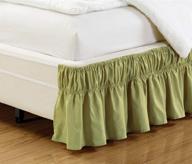 ruffled elastic bedding microfiber wrinkle bedding for bed skirts logo