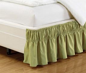 img 2 attached to Ruffled Elastic Bedding Microfiber Wrinkle Bedding for Bed Skirts