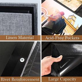 img 1 attached to 📷 Linen Covered Vienrose Photo Album - Holds 4x6 Photos, 600 Pockets, Extra Large Capacity - Perfect for Family, Baby, and Wedding Pictures - Horizontal & Vertical Formats Supported