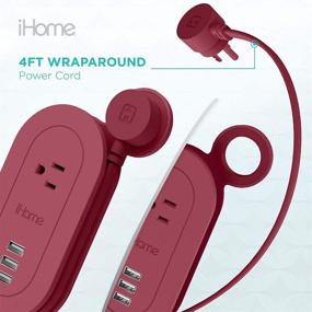 img 3 attached to IHome Travel Reach: Быстрая зарядка Путешественная настенная розетка с 3 USB-портами