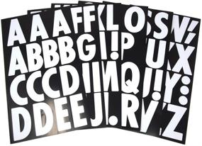 img 1 attached to 🔠 Homeford Big Font Alphabet Letter Stickers, Capitals, 3-Inch, Pack of 26 (White Glossy)