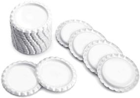 img 1 attached to 🌼 White Craft Bottle Caps - Flat Decorative Caps for Hair Bows, DIY Pendants, Scrapbooks - Pack of 100
