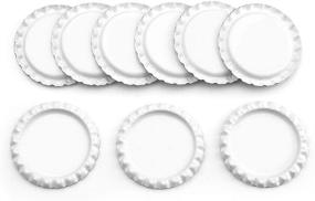img 2 attached to 🌼 White Craft Bottle Caps - Flat Decorative Caps for Hair Bows, DIY Pendants, Scrapbooks - Pack of 100