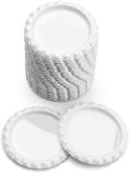 🌼 white craft bottle caps - flat decorative caps for hair bows, diy pendants, scrapbooks - pack of 100 logo