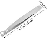 👃 universal nose hair trimming tweezers: pain-free stainless steel trimmer for men and women, multifunctional sideburn, brow, and body hair removal (2pcs) logo