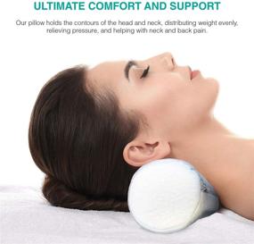 img 3 attached to 🌿 Small Tube Pillow Bamboo Neck Roll for Effective Neck Support - Round Bolster Cervical Roll Cylinder Pillow for Comfortable Sleep