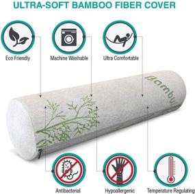 img 2 attached to 🌿 Small Tube Pillow Bamboo Neck Roll for Effective Neck Support - Round Bolster Cervical Roll Cylinder Pillow for Comfortable Sleep