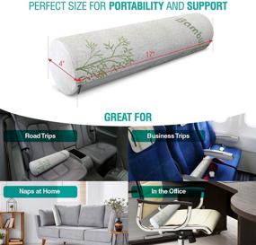 img 1 attached to 🌿 Small Tube Pillow Bamboo Neck Roll for Effective Neck Support - Round Bolster Cervical Roll Cylinder Pillow for Comfortable Sleep