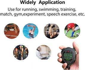 img 1 attached to ⏱️ High Precision Digital Stopwatch Timer with Backlight, 0.001 Second Timing, 100 Lap Memory, Large Display Alarm Clock for Coaching Sports, Swimming, Running, Marathon Competition (100LAP with Backlight)