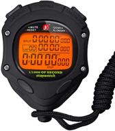 ⏱️ high precision digital stopwatch timer with backlight, 0.001 second timing, 100 lap memory, large display alarm clock for coaching sports, swimming, running, marathon competition (100lap with backlight) логотип