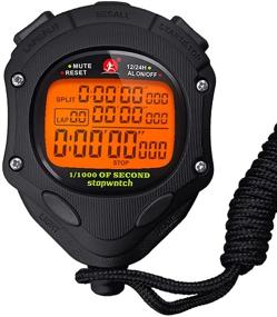 img 4 attached to ⏱️ High Precision Digital Stopwatch Timer with Backlight, 0.001 Second Timing, 100 Lap Memory, Large Display Alarm Clock for Coaching Sports, Swimming, Running, Marathon Competition (100LAP with Backlight)