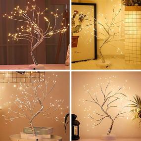 img 3 attached to 🌳 LXun 20” Tabletop Bonsai Tree Light: 108 LED Warm White Lights, Battery & USB Powered, Touch Switch, DIY Artificial Tree Lamp for Home Decor, Bedroom, Living Room - Perfect Gift for Weddings, Festivals & Holidays