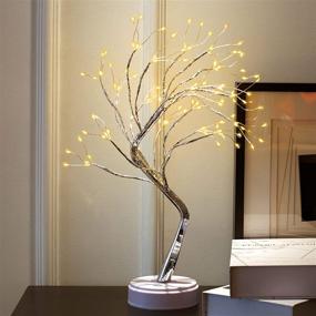 img 1 attached to 🌳 LXun 20” Tabletop Bonsai Tree Light: 108 LED Warm White Lights, Battery & USB Powered, Touch Switch, DIY Artificial Tree Lamp for Home Decor, Bedroom, Living Room - Perfect Gift for Weddings, Festivals & Holidays