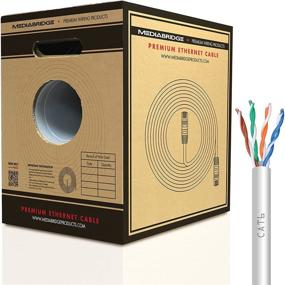img 4 attached to 🔌 Mediabridge Cat6 Ethernet Cable (250 Feet, White) - Solid Pure Copper, 10Gbps, In-Wall Rated, Premium Snagless Pull-Out Box - (Part# C6-250-WHITE)