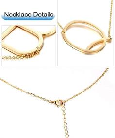 img 2 attached to 💎 ETHOON Gold Filled Stainless Steel Sideways Initial Necklace - Personalized Name Jewelry A-Z Chain 17"+2" -