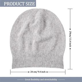 img 3 attached to 🧣 Winter Knitted Slouchy Beanie Hat for Women - Syhood Cashmere, Oversized Warm Skull Cap