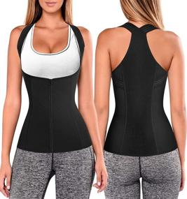 img 4 attached to 👩 Black Women's Back Braces Posture Corrector Waist Trainer Vest – Supports Spinal, Neck, Shoulder, and Upper Back + Tummy Control Body Shaper (Size L)