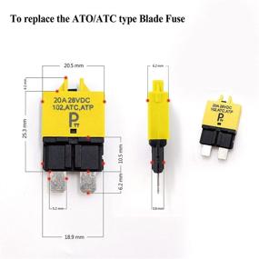 img 3 attached to PHOTO TOP Automotive Circuit Breakers Manual Reset