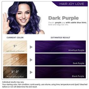 img 3 attached to 🎨 HJL Dark Purple Hair Dye Permanent Color, Ammonia-Free Hair Coloring Cream Kit with Easy Applicator Comb for Effortless Use