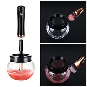 img 3 attached to Electric Nail Lacquer Shaker - Portable Makeup Brush Cleaner & Gel Polish Mixing 💅 Machine for Evenly Applying Allstarry Eyelash Glue, Nail Polish, Tattoo Ink, and Most Cosmetic Brushes (Black)