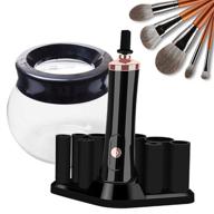 electric nail lacquer shaker - portable makeup brush cleaner & gel polish mixing 💅 machine for evenly applying allstarry eyelash glue, nail polish, tattoo ink, and most cosmetic brushes (black) logo