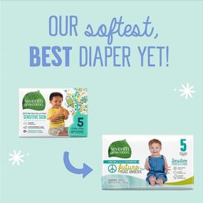 img 2 attached to Seventh Generation Size 5 Baby Diapers, 115 count - Sensitive Skin Friendly (Packaging May Vary)