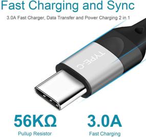 img 3 attached to ⚡ Быстрый кабель USB Type C для зарядки LG G8 G7 V60, V35, V40, V50, G8X ThinQ, Velvet 5G, G6, G5, V30, Samsung S20 Plus Ultra, Galaxy TAB A 10.5/10.1 2019, A52, A72, кабель с быстрой зарядкой, мощный шнур длиной 3/3/6/6 футов.