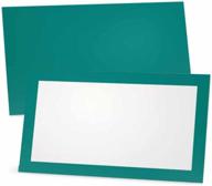 teal place cards placement stationery logo
