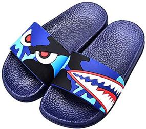 img 4 attached to CCXSSH Non Slip Bathroom Household Slippers Boys' Shoes for Slippers