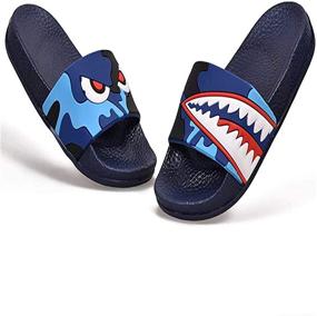 img 3 attached to CCXSSH Non Slip Bathroom Household Slippers Boys' Shoes for Slippers